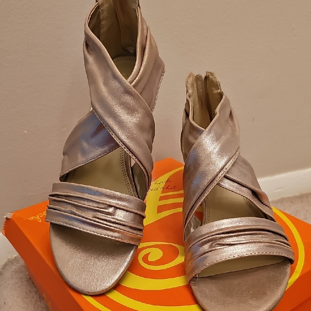 Gabriella Rocha Metallic Wedges - Picture 2 of 6